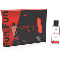 Mini-Vibrator-Set mit 10 Modi + Erdbeer-Gleitgel 50 ml – Double Fun – Ansicht 3