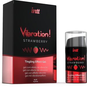 INTT PUISSANT STIMULANT INTIME GEL VIBRANT LIQUIDE FRAISE 15 ML