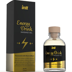 Gel de massage chauffant comestible boisson énergisante 30 ml