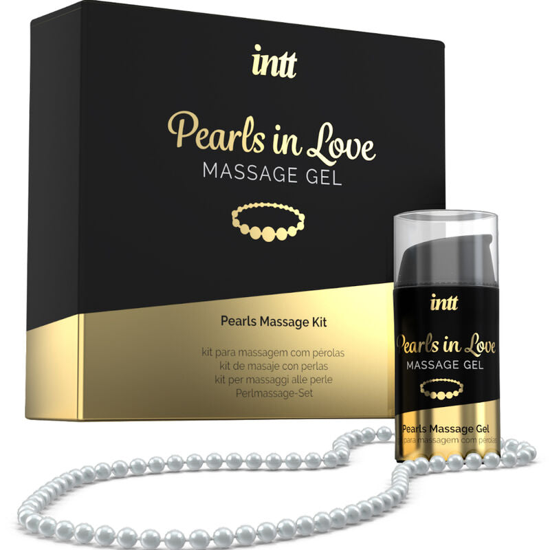 Kit massage gel silicone + collier de perles 15 ml — Pearls in Love · Intt Massage & Oral Sex · Kits massage
