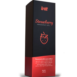 Gel de massage chauffant comestible saveur fraise 30 ml