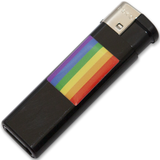 PRIDE BRIQUET NOIR AVEC DRAPEAU LGBT