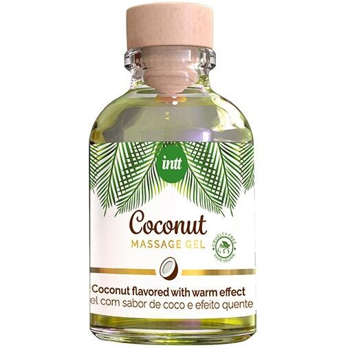 Gel de massage chauffant comestible noix de coco vegan 30 ml