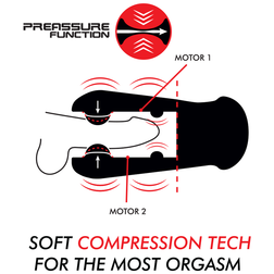 Masturbateur à compression vibrante 7 modes — vue de profil