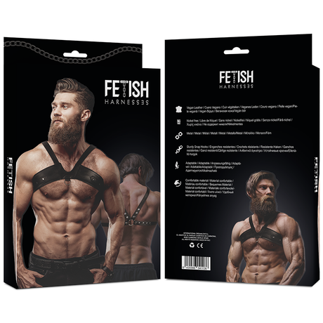 FETISH SUBMISSIVE ATTITUDE HARNAIS DE POITRINE EN ECO CUIR POUR HOMMES BRIGADE