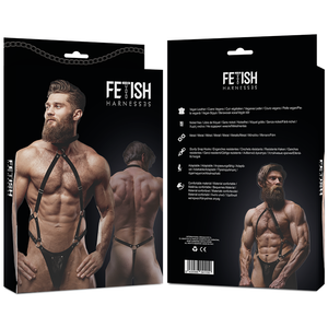 FETISH SUBMISSIVE ATTITUDE HARNAIS JOCK STRAP EN CUIR ECOLOGIQUE POUR HOMMES