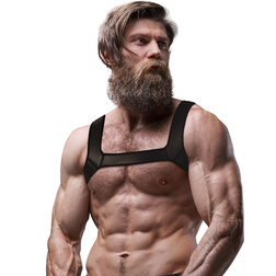 Harnais poitrine néoprène stretch noir — Taille M