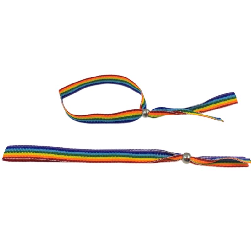 PRIDE BRACELET BALLE EN ARGENT DRAPEAU LGBT