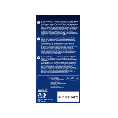CONTROL ADAPTA NATURE EXTRALUBE CONDOMS 12 UNITS