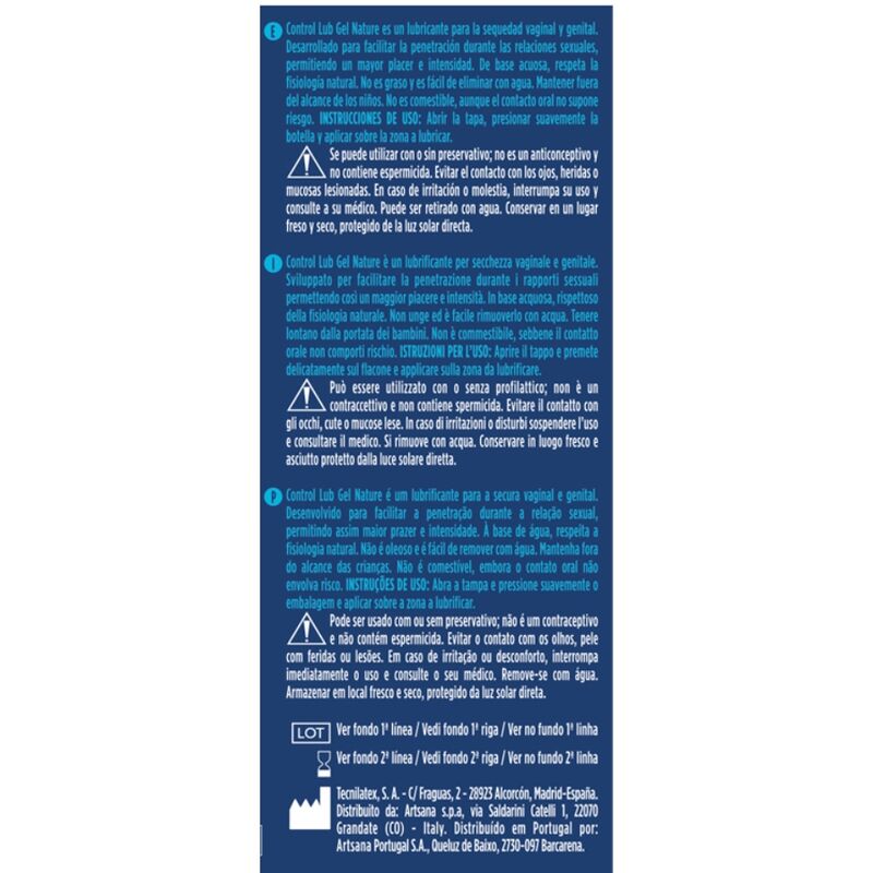 Lubrifiant naturel base eau — emballage