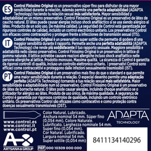 CONTROL PRESERVATIFS FINISSIMO 3 UNITES