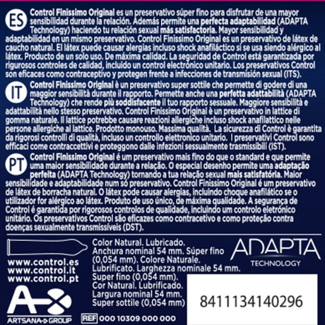 CONTROL PRESERVATIFS FINISSIMO 3 UNITES