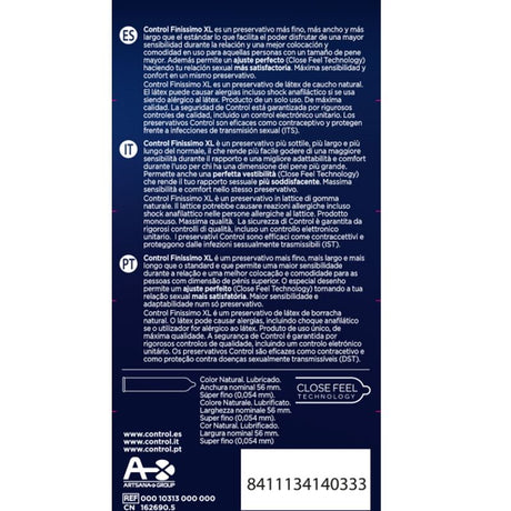 CONTROL PRESERVATIFS FINISSIMO XL 12 UNITES