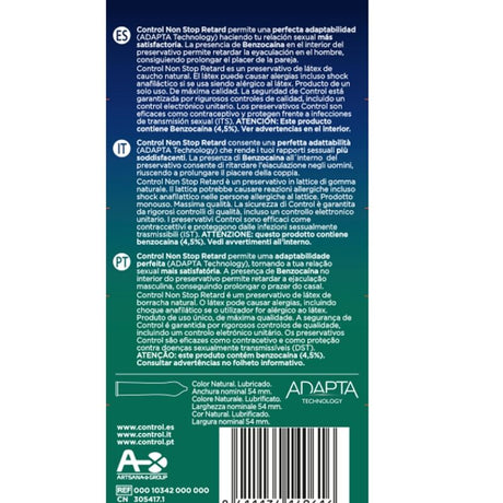 Préservatifs retardants benzocaïne × 12 — emballage