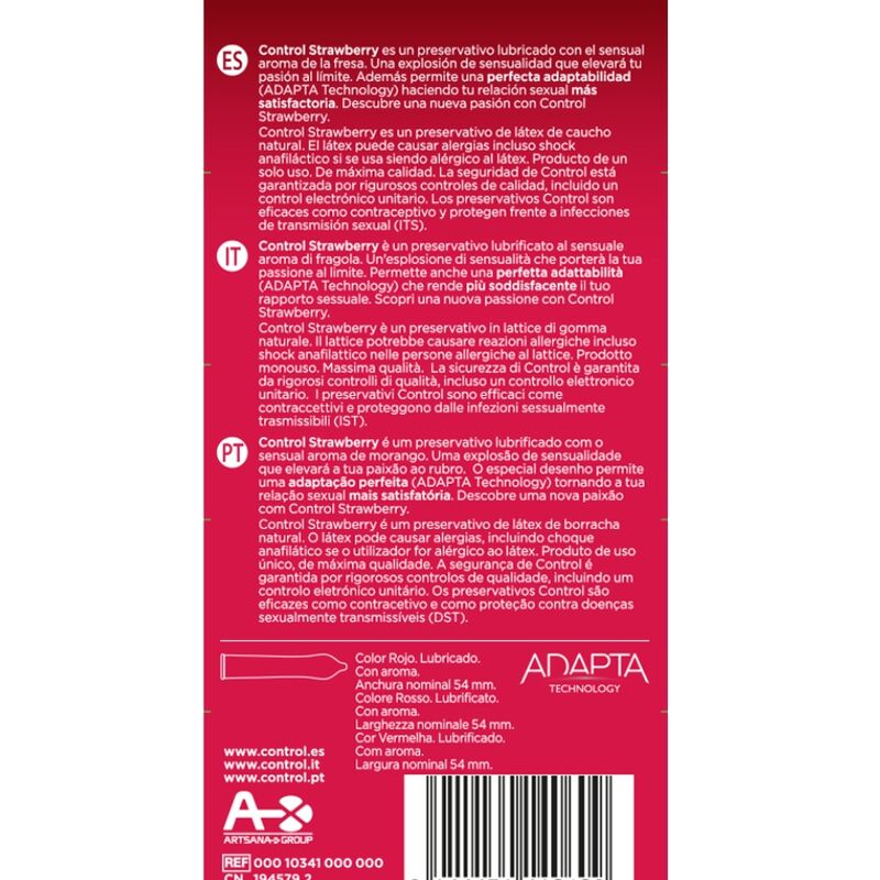 Préservatifs arôme fraise × 12 — emballage