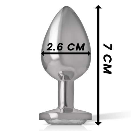 INTENSE PLUG ANAL EN METAL ALUMINIUM COEUR BLANC TAILLE S
