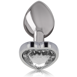 INTENSE PLUG ANAL EN METAL ALUMINIUM COEUR BLANC TAILLE S