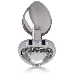 INTENSE PLUG ANAL METAL ALUMINIUM COEUR BLANC TAILLE M