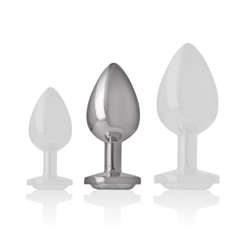 INTENSE PLUG ANAL METAL ALUMINIUM COEUR BLANC TAILLE M