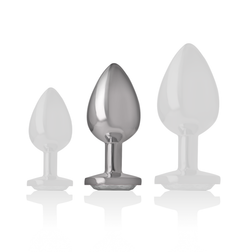 INTENSE PLUG ANAL METAL ALUMINIUM COEUR BLANC TAILLE M