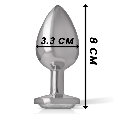 INTENSE PLUG ANAL METAL ALUMINIUM COEUR BLANC TAILLE M