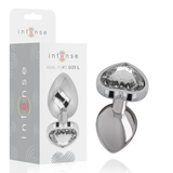 INTENSE PLUG ANAL METAL ALUMINIUM COEUR BLANC TAILLE L