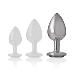 INTENSE PLUG ANAL METAL ALUMINIUM COEUR BLANC TAILLE L