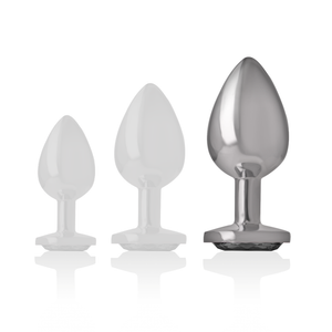 INTENSE PLUG ANAL METAL ALUMINIUM COEUR BLANC TAILLE L