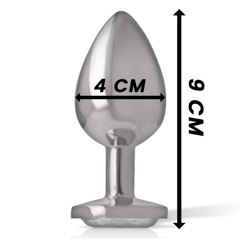 INTENSE PLUG ANAL METAL ALUMINIUM COEUR BLANC TAILLE L