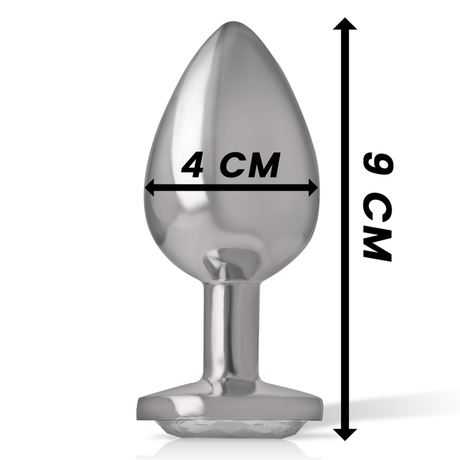 INTENSE PLUG ANAL METAL ALUMINIUM COEUR BLANC TAILLE L