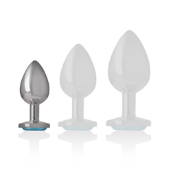 INTENSE PLUG ANAL METAL ALUMINIUM COEUR BLEU TAILLE S