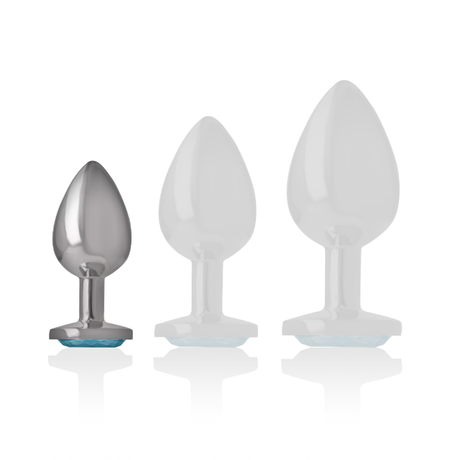 INTENSE PLUG ANAL METAL ALUMINIUM COEUR BLEU TAILLE S