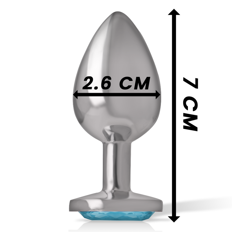 INTENSE PLUG ANAL METAL ALUMINIUM COEUR BLEU TAILLE S