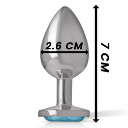INTENSE PLUG ANAL METAL ALUMINIUM COEUR BLEU TAILLE S