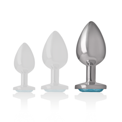 INTENSE PLUG ANAL METAL ALUMINIUM COEUR BLEU TAILLE L
