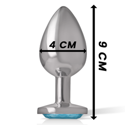 INTENSE PLUG ANAL METAL ALUMINIUM COEUR BLEU TAILLE L