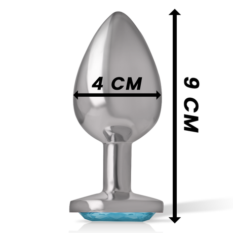 INTENSE PLUG ANAL METAL ALUMINIUM COEUR BLEU TAILLE L