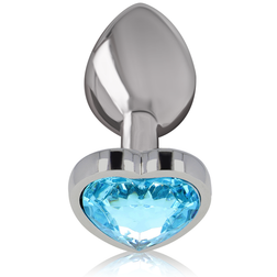 INTENSE PLUG ANAL METAL ALUMINIUM COEUR BLEU TAILLE L