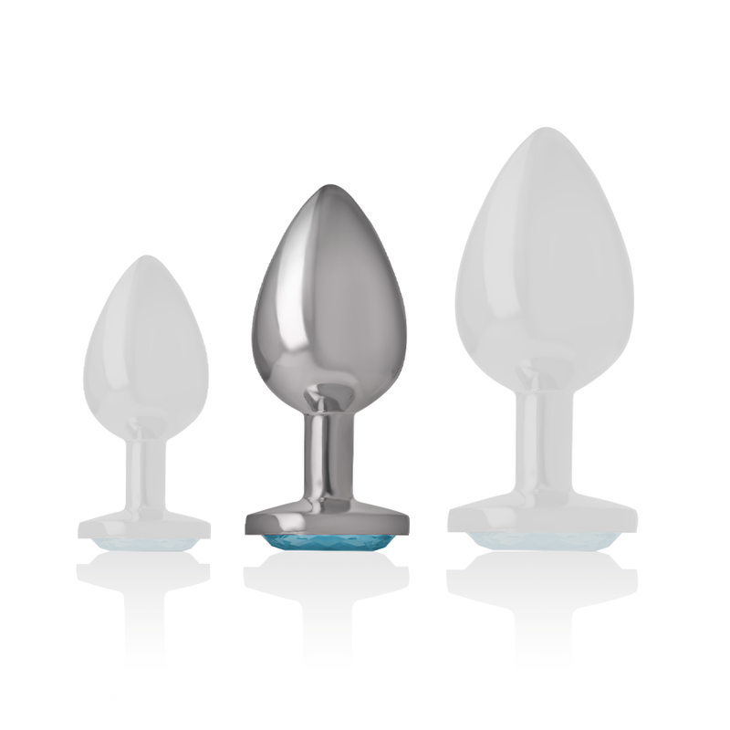 INTENSE PLUG ANAL METAL ALUMINIUM COEUR BLEU TAILLE M