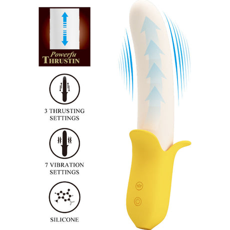 Vibrateur va-et-vient 7 modes silicone — gros plan