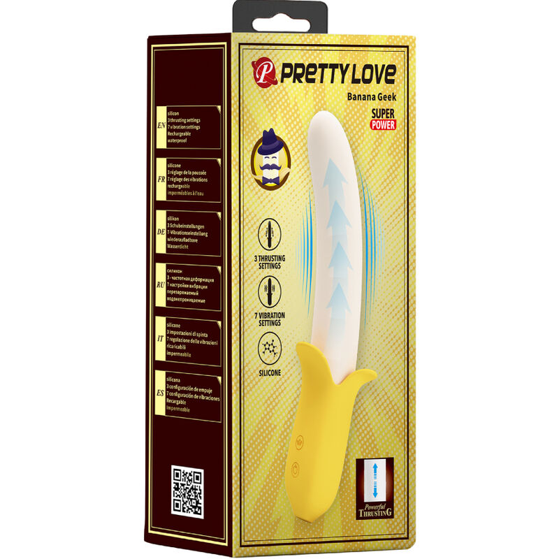 Banana Geek 7-Mode Thrusting Silicone Vibrator — packaging