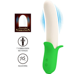 Vibrateur fantaisie silicone 7 modes forme banane pour homme