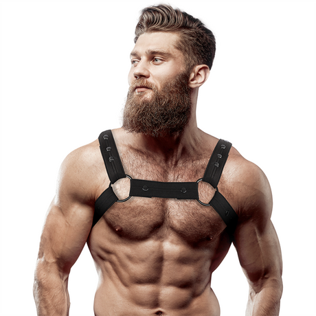 FETISH SUBMISSIVE ATTITUDE HARNAIS DE SPORT REGLABLE EN NEOPRENE POUR HOMMES