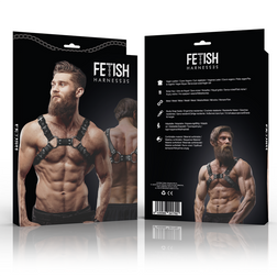 FETISH SUBMISSIVE ATTITUDE HARNAIS DE POITRINE REGLABLE EN CUIR ECOLOGIQUE POUR HOMMES BULLDOG