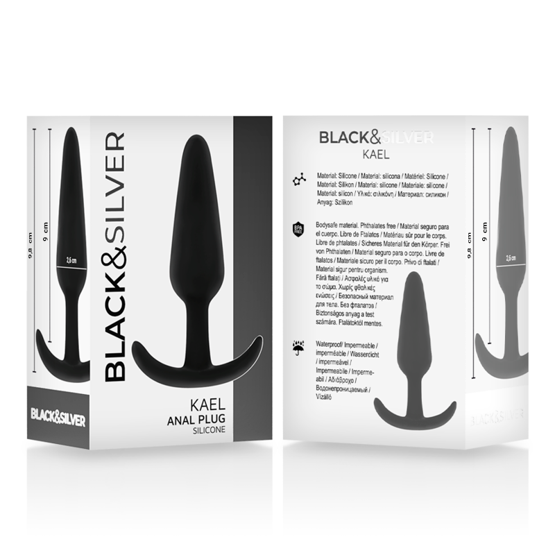 BLACKSILVER PLUG ANAL EN SILICONE KAEL AVEC POIGNEE MOYENNE