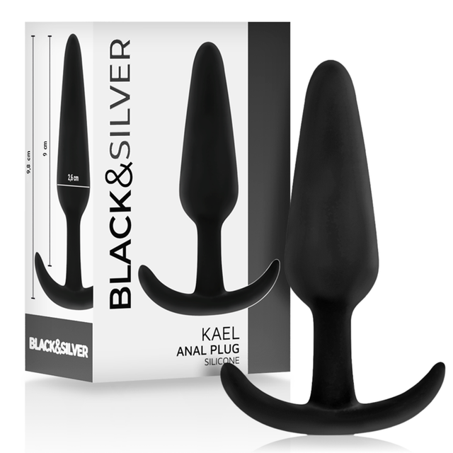 BLACKSILVER PLUG ANAL EN SILICONE KAEL AVEC POIGNEE MOYENNE