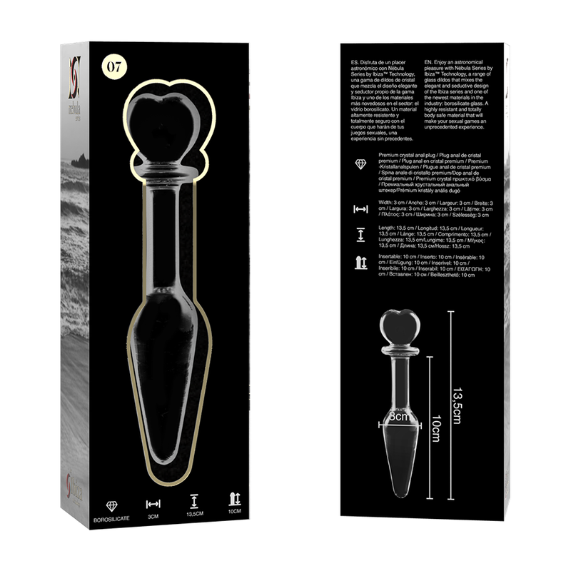 NEBULA SERIES BY IBIZA MODELO 7 PLUG CRISTAL TRANSPARENTE 135 CM O 3 CM