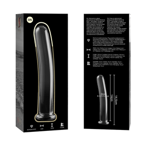 Gode en verre 14,5 cm — texture visible