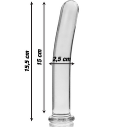 Gode verre anatomique 15,5 cm Ø 2,5 cm — Nebula N.9