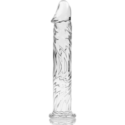 Gode verre réaliste veiné soufflé main 17 cm — Nebula N.12